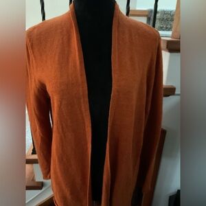 Eileen Fisher Open Front Linen Cardigan
